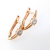 Серьга золото 585, общий вес - 0.95 г, чистый вес - 0.94 г