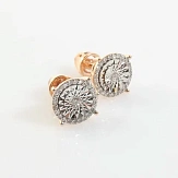 Серьга золото 585, общий вес - 1.92 г, чистый вес - 1.67 г