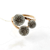 Кольцо золото 585, общий вес - 4.44 г, чистый вес - 3.04 г