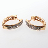 Серьга золото 585, общий вес - 2.6 г, чистый вес - 2.25 г