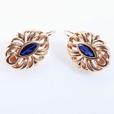 Серьга золото 585, общий вес - 2.95 г, чистый вес - 2.158 г