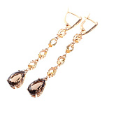 Серьга золото 585, общий вес - 3.45 г, чистый вес - 2.775 г