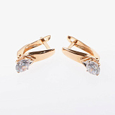 Серьга золото 585, общий вес - 1.14 г, чистый вес - 1.003 г