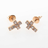 Серьга золото 585, общий вес - 0.56 г, чистый вес - 0.488 г