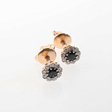 Серьга золото 585, общий вес - 0.55 г, чистый вес - 0.448 г