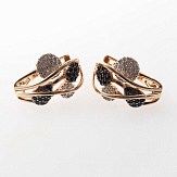 Серьга золото 585, общий вес - 2.88 г, чистый вес - 2.25 г