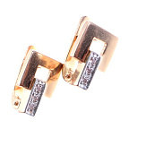 Серьга золото 585, общий вес - 1.74 г, чистый вес - 1.71 г