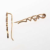 Серьга золото 585, общий вес - 0.96 г, чистый вес - 0.924 г