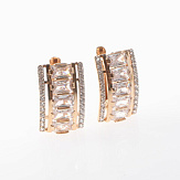 Серьга золото 585, общий вес - 2.56 г, чистый вес - 1.78 г