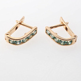 Серьга золото 585, общий вес - 0.64 г, чистый вес - 0.58 г