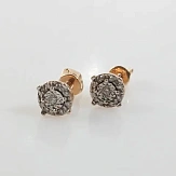 Серьга золото 585, общий вес - 0.95 г, чистый вес - 0.937 г