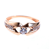 Кольцо золото 585, общий вес - 2.09 г, чистый вес - 1.722 г