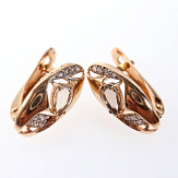 Серьга золото 585, общий вес - 1.03 г, чистый вес - 0.793 г